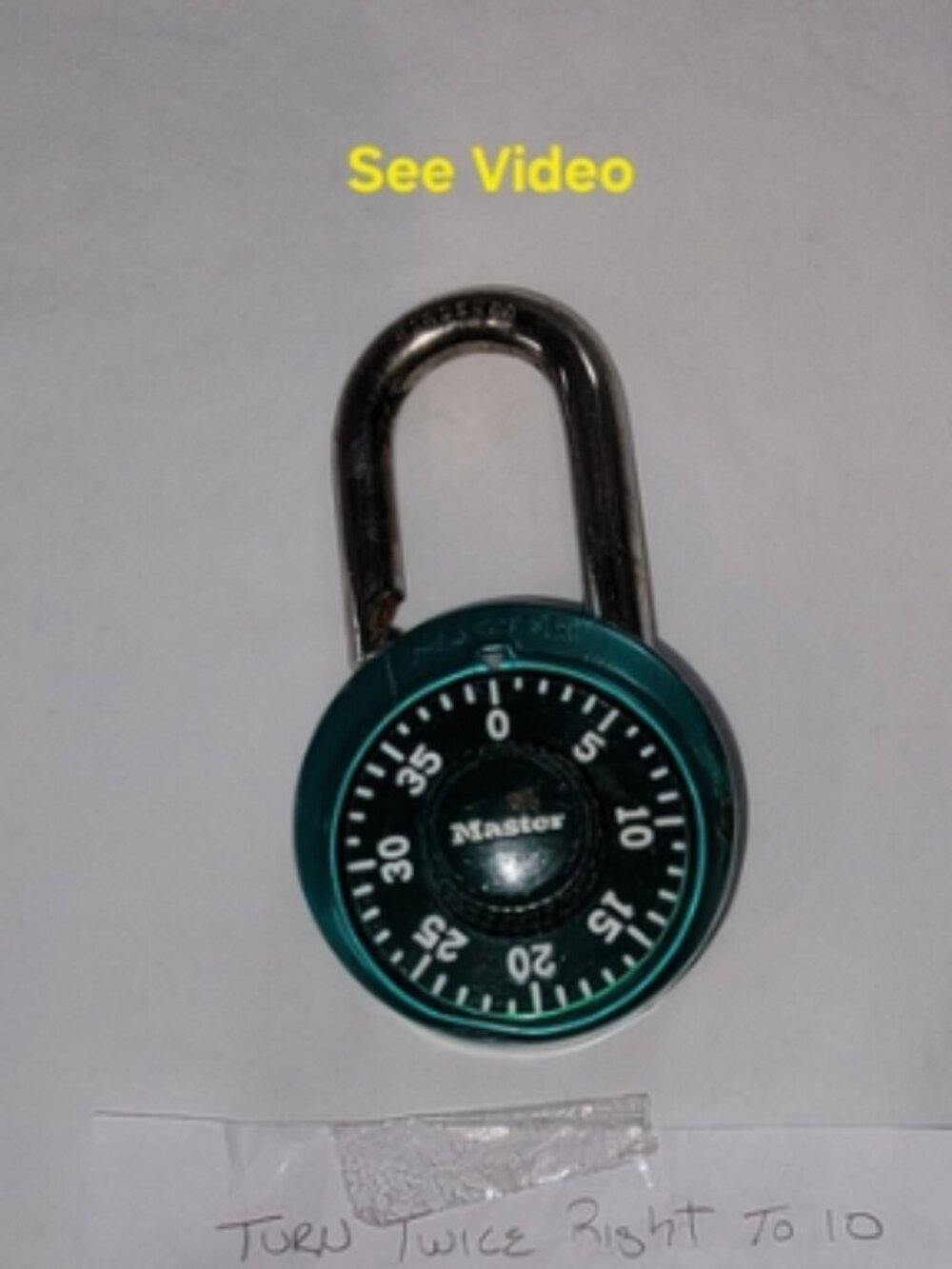 Masters Green Combination Lock
